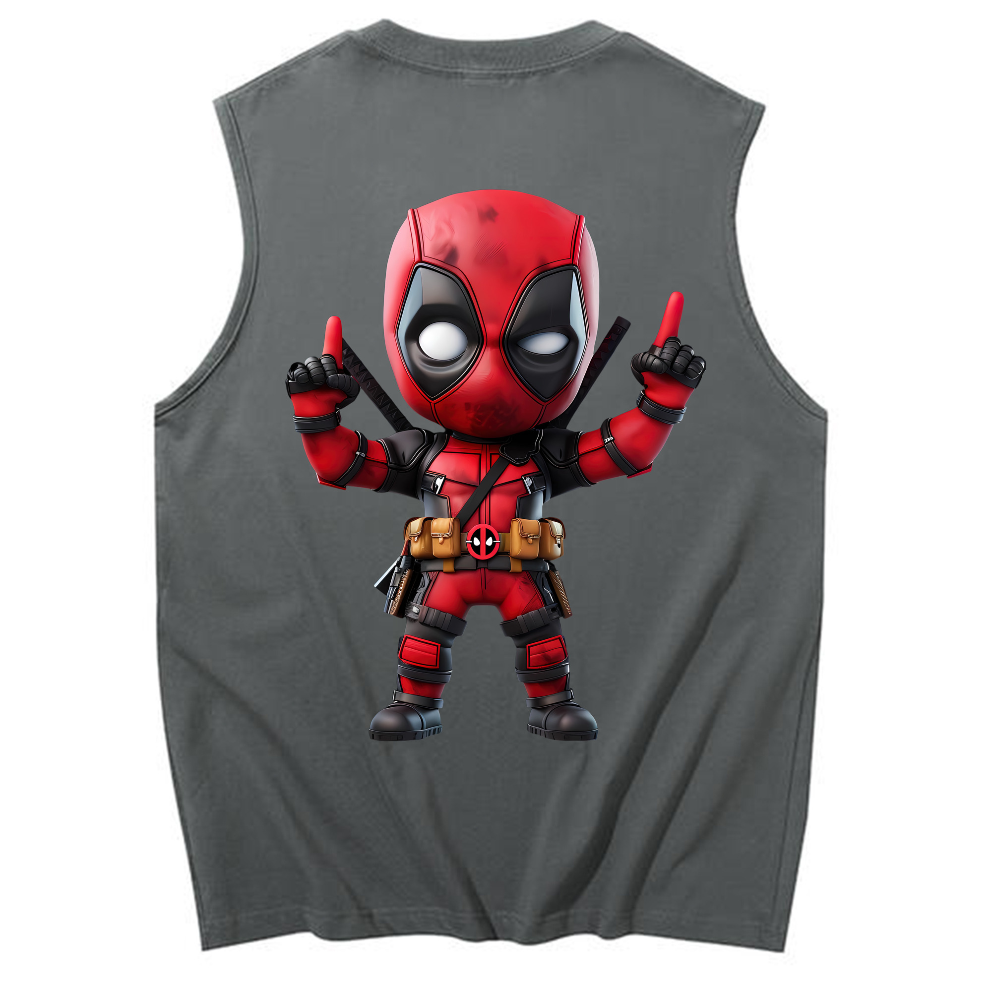 （画像用） Deadpool デッドプール コットン100％タンクトップ（背面プリント）